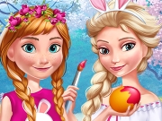 Anna and Elsa Easter Fun