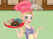 Elsa Cooking Donuts