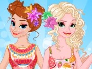 Frozen Anna And Elsa Tropical Vacation