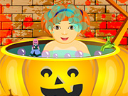 Halloween Baby Bathing