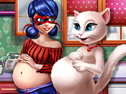 Lady and Kitty Pregnant BFFs